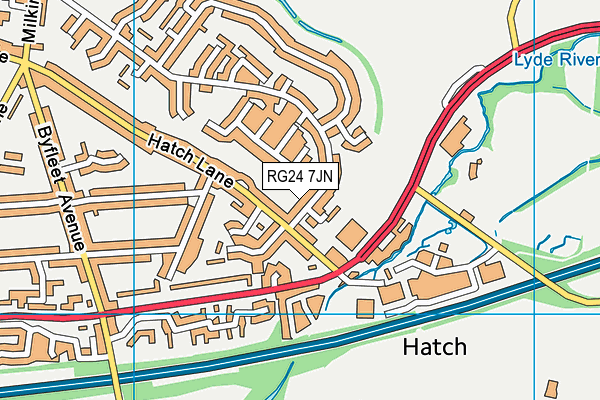 RG24 7JN map - OS VectorMap District (Ordnance Survey)