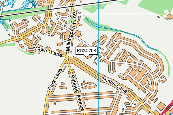 RG24 7LB map - OS VectorMap District (Ordnance Survey)