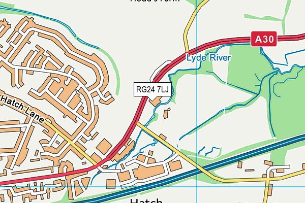 RG24 7LJ map - OS VectorMap District (Ordnance Survey)