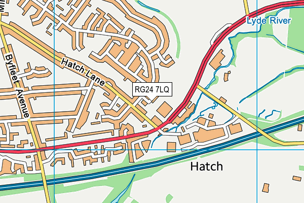 RG24 7LQ map - OS VectorMap District (Ordnance Survey)