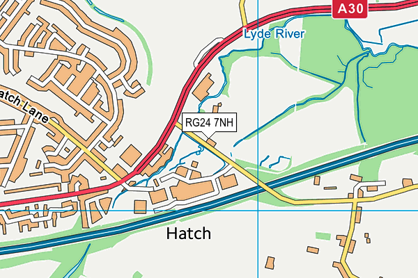 RG24 7NH map - OS VectorMap District (Ordnance Survey)