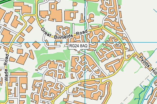 RG24 8AQ map - OS VectorMap District (Ordnance Survey)