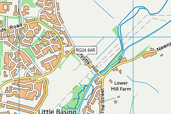 RG24 8AR map - OS VectorMap District (Ordnance Survey)