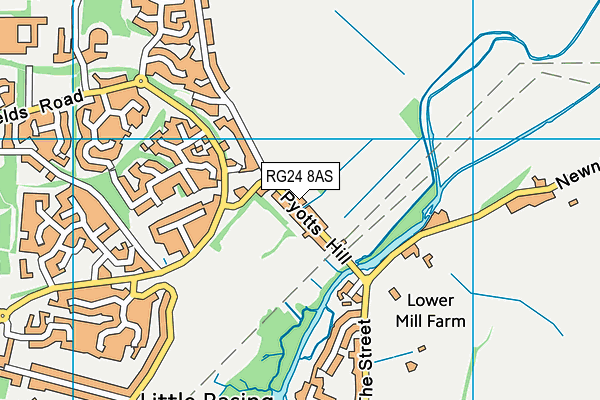 RG24 8AS map - OS VectorMap District (Ordnance Survey)