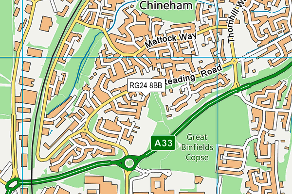 RG24 8BB map - OS VectorMap District (Ordnance Survey)