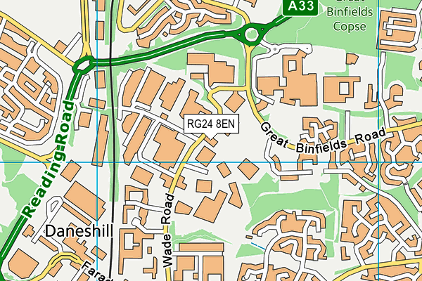 RG24 8EN map - OS VectorMap District (Ordnance Survey)