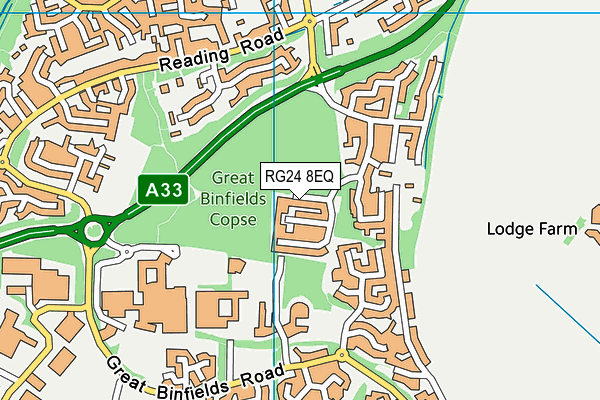 RG24 8EQ map - OS VectorMap District (Ordnance Survey)