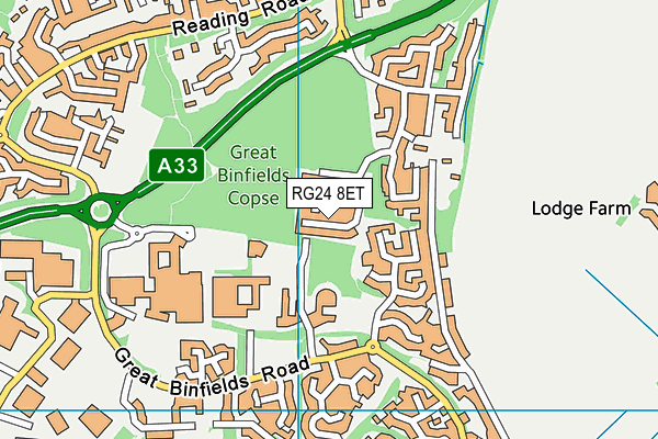 RG24 8ET map - OS VectorMap District (Ordnance Survey)