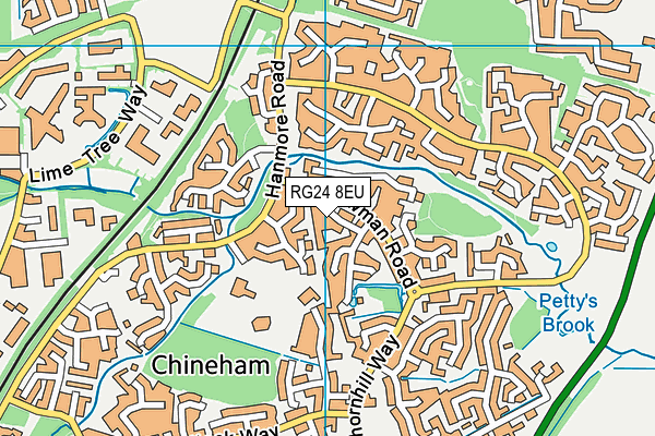 RG24 8EU map - OS VectorMap District (Ordnance Survey)