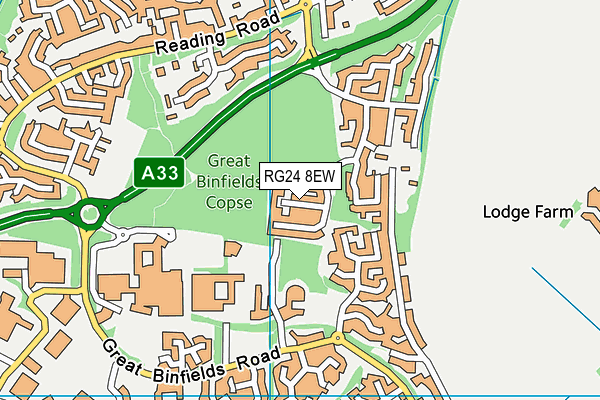 RG24 8EW map - OS VectorMap District (Ordnance Survey)