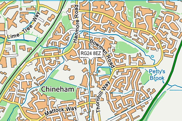 RG24 8EZ map - OS VectorMap District (Ordnance Survey)