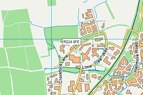 RG24 8FE map - OS VectorMap District (Ordnance Survey)