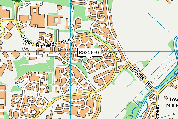 RG24 8FG map - OS VectorMap District (Ordnance Survey)