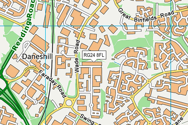 RG24 8FL map - OS VectorMap District (Ordnance Survey)