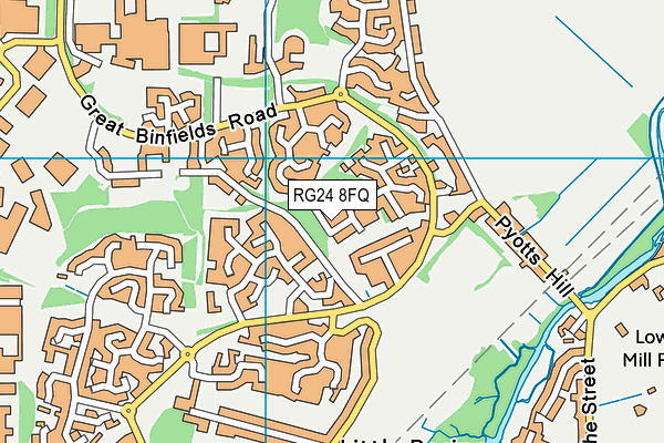 RG24 8FQ map - OS VectorMap District (Ordnance Survey)
