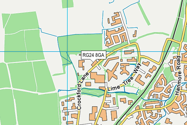 RG24 8GA map - OS VectorMap District (Ordnance Survey)