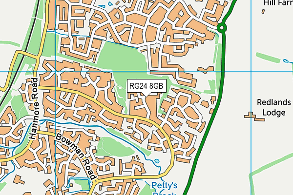 RG24 8GB map - OS VectorMap District (Ordnance Survey)