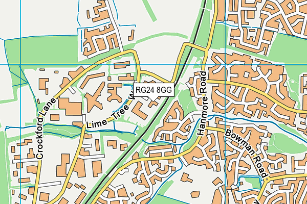 RG24 8GG map - OS VectorMap District (Ordnance Survey)