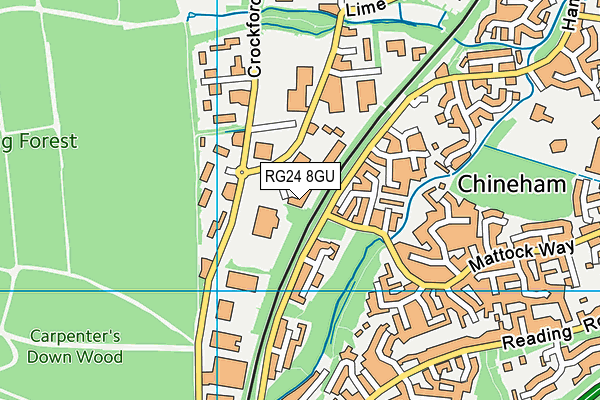 RG24 8GU map - OS VectorMap District (Ordnance Survey)