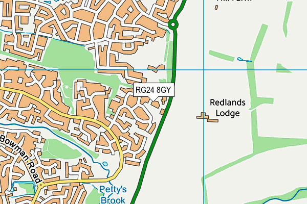 RG24 8GY map - OS VectorMap District (Ordnance Survey)