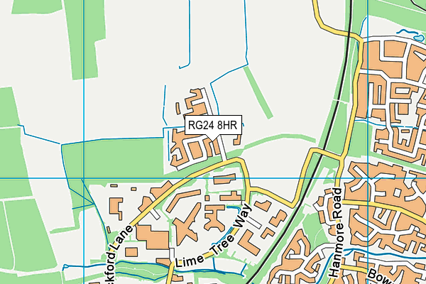 RG24 8HR map - OS VectorMap District (Ordnance Survey)