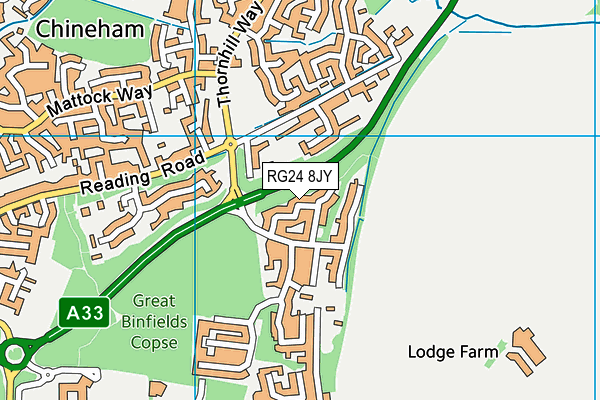 RG24 8JY map - OS VectorMap District (Ordnance Survey)