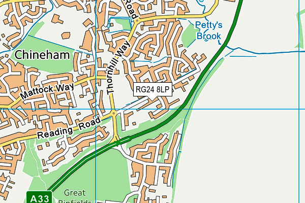RG24 8LP map - OS VectorMap District (Ordnance Survey)
