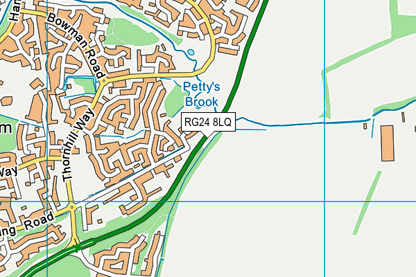 RG24 8LQ map - OS VectorMap District (Ordnance Survey)