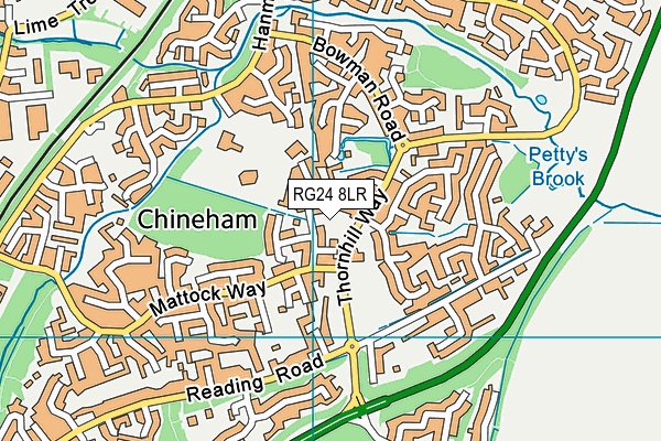 RG24 8LR map - OS VectorMap District (Ordnance Survey)