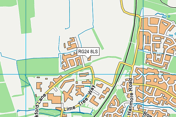 RG24 8LS map - OS VectorMap District (Ordnance Survey)