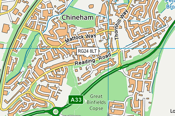 RG24 8LT map - OS VectorMap District (Ordnance Survey)