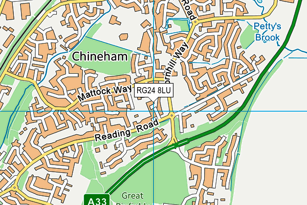 RG24 8LU map - OS VectorMap District (Ordnance Survey)