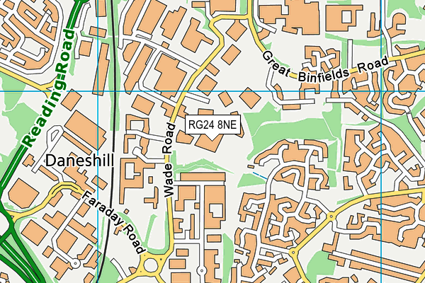 RG24 8NE map - OS VectorMap District (Ordnance Survey)
