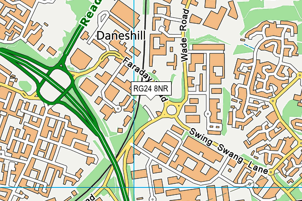 RG24 8NR map - OS VectorMap District (Ordnance Survey)