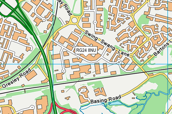 RG24 8NU map - OS VectorMap District (Ordnance Survey)