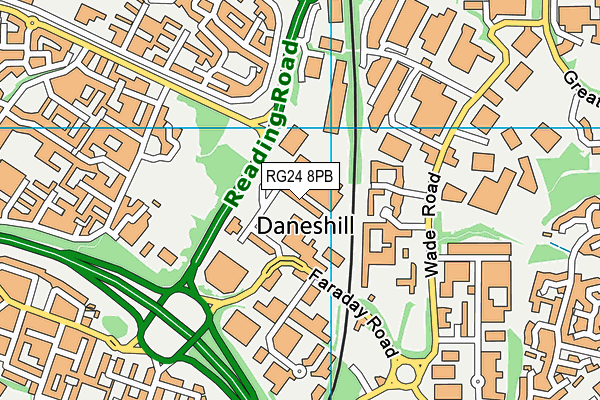 RG24 8PB map - OS VectorMap District (Ordnance Survey)