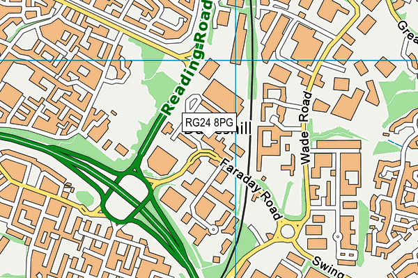 RG24 8PG map - OS VectorMap District (Ordnance Survey)