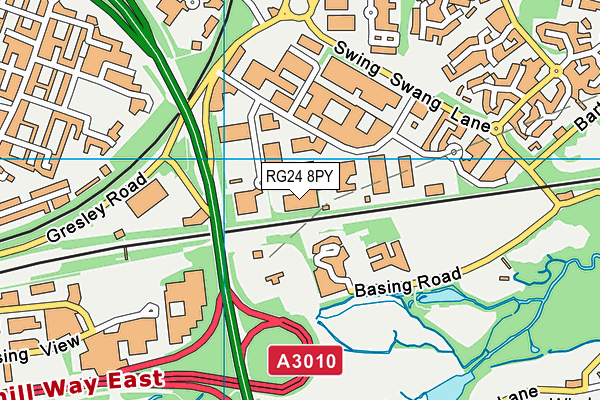 RG24 8PY map - OS VectorMap District (Ordnance Survey)