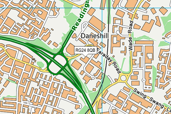 RG24 8QB map - OS VectorMap District (Ordnance Survey)