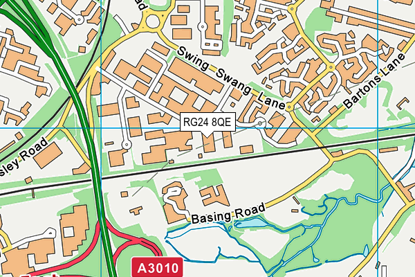 RG24 8QE map - OS VectorMap District (Ordnance Survey)