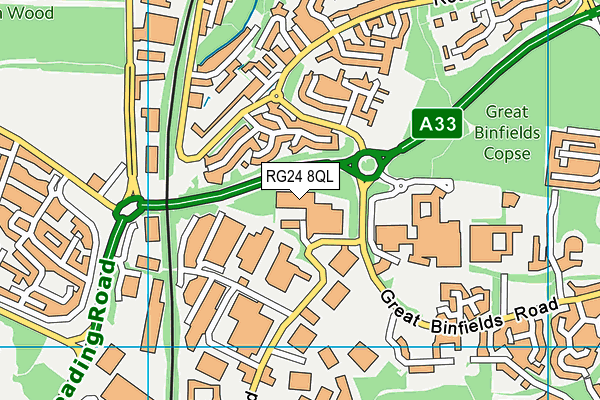 RG24 8QL map - OS VectorMap District (Ordnance Survey)