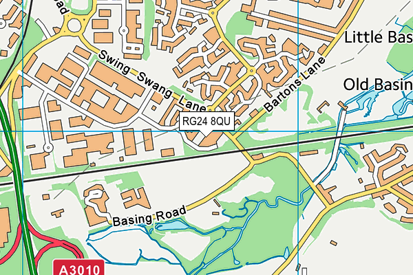 RG24 8QU map - OS VectorMap District (Ordnance Survey)