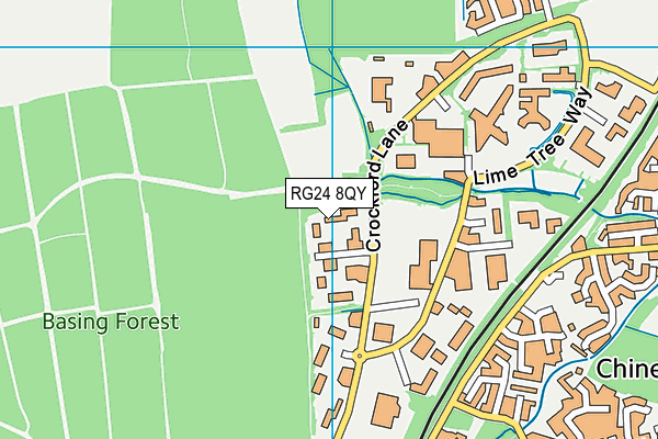 RG24 8QY map - OS VectorMap District (Ordnance Survey)