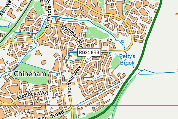 RG24 8RB map - OS VectorMap District (Ordnance Survey)