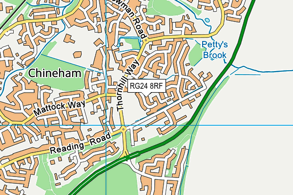 RG24 8RF map - OS VectorMap District (Ordnance Survey)