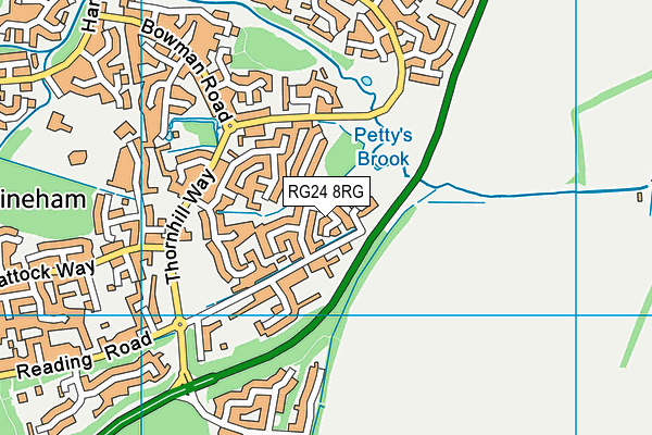 RG24 8RG map - OS VectorMap District (Ordnance Survey)