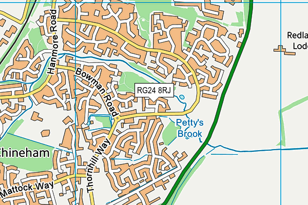 RG24 8RJ map - OS VectorMap District (Ordnance Survey)