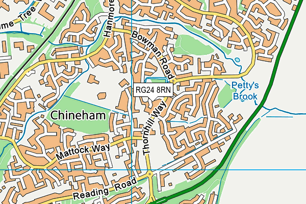 RG24 8RN map - OS VectorMap District (Ordnance Survey)