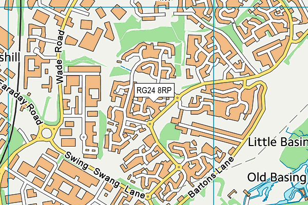 RG24 8RP map - OS VectorMap District (Ordnance Survey)