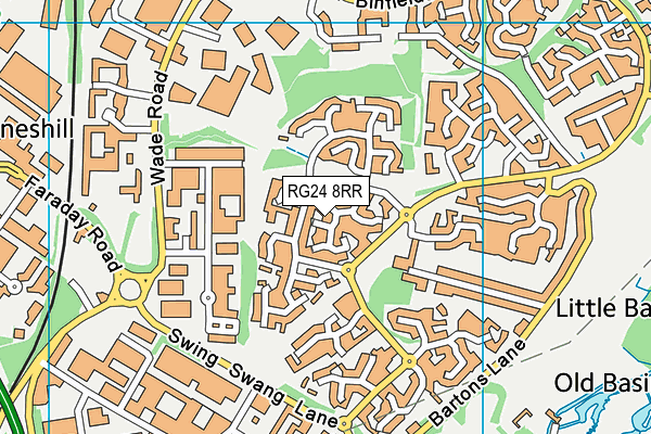 RG24 8RR map - OS VectorMap District (Ordnance Survey)